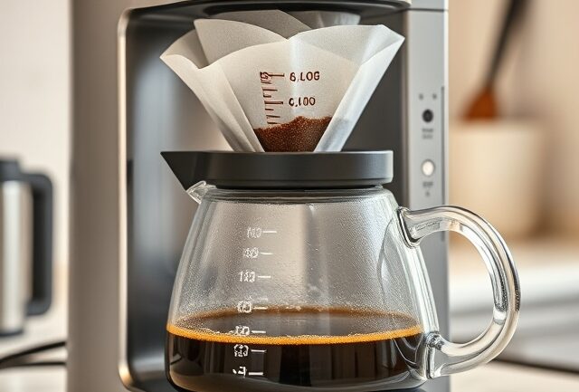 White coffee for drip brewing in an automatic coffee maker