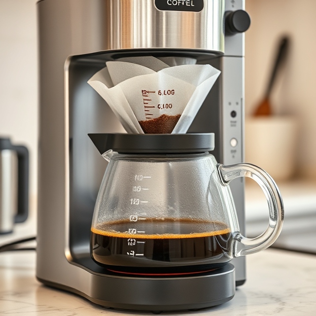White coffee for drip brewing in an automatic coffee maker